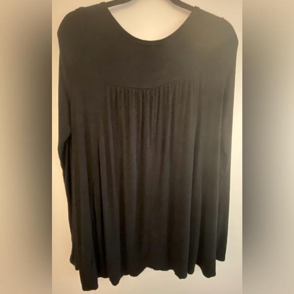 Free People We The Free Black Long Sleeve Black Top Women's Sz Medium - Picture 7 of 12